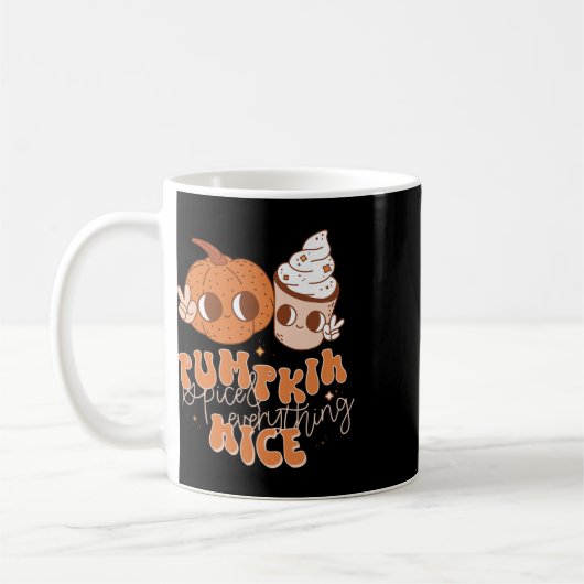 Pompoen specerij en alles leuke Herfst seizoen vro Koffiemok (Links)