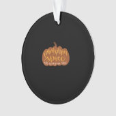 Pompoen specerij en alles leuke Herfst vibe illust Ornament (voorkant)