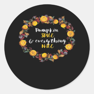 Pompoen specerij en alles leuke luiaard Halloween Ronde Sticker