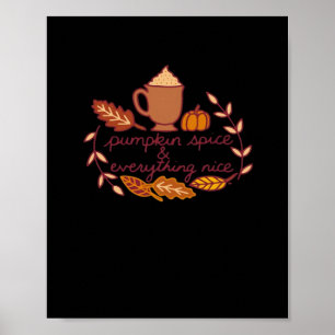 Pompoen specerij en alles leuke PSL koffie overs Poster