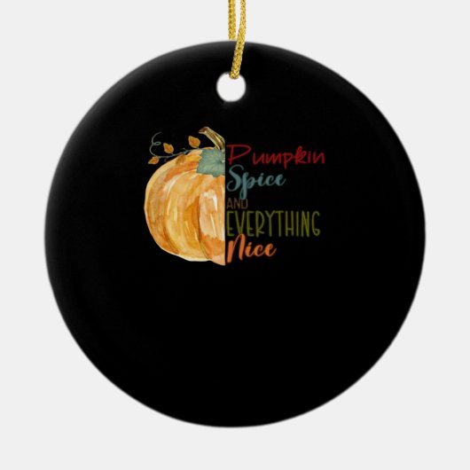 Pompoen specerij en alles mooi citaat basic keramisch ornament (Voorkant)