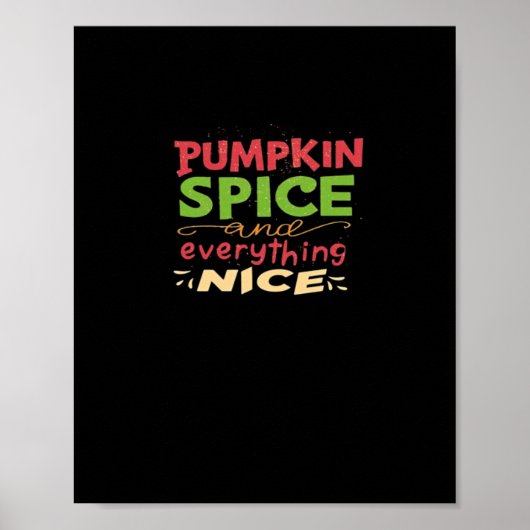 Pompoen specerij en alles mooi design poster (Voorkant)