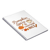 Pompoen specerij en alles mooi Herfst ontwerp Notitieboek (Rechterzijde)