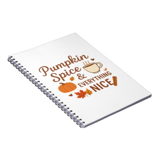 Pompoen specerij en alles mooi Herfst ontwerp Notitieboek (Rechterzijde)