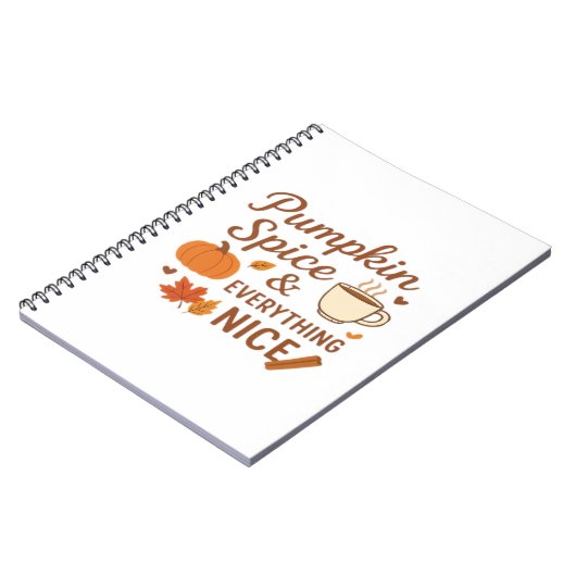 Pompoen specerij en alles mooi Herfst ontwerp Notitieboek (Linkerzijde)