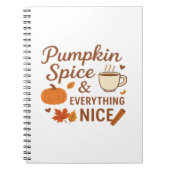 Pompoen specerij en alles mooi Herfst ontwerp Notitieboek (Voorkant)