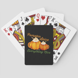 Pompoen specerij en alles mooi Herfst ontwerp Pokerkaarten