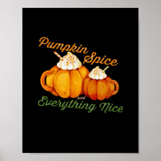 Pompoen specerij en alles mooi Herfst ontwerp Poster