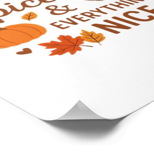 Pompoen specerij en alles mooi Herfst ontwerp Poster (Hoek)