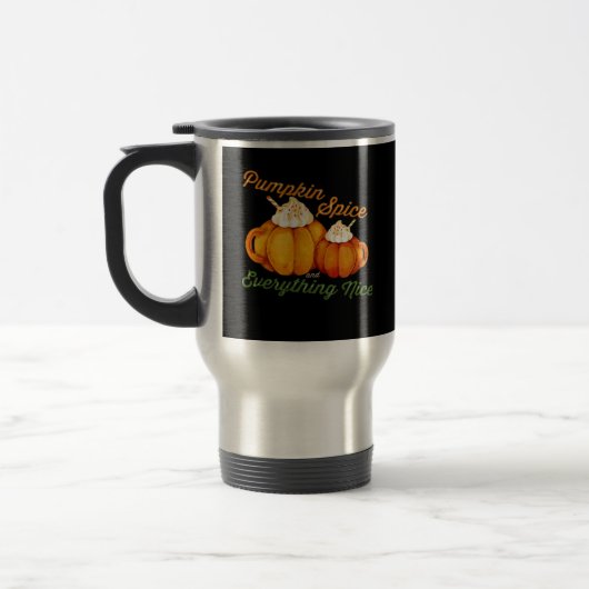Pompoen specerij en alles mooi Herfst ontwerp Reisbeker (Links)