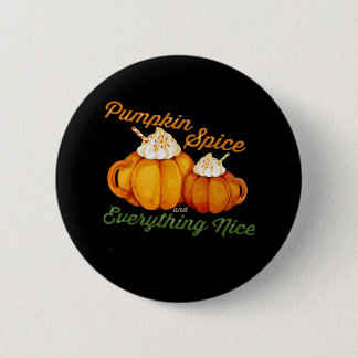 Pompoen specerij en alles mooi Herfst ontwerp Ronde Button 5,7 Cm