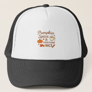 Pompoen specerij en alles mooi Herfst ontwerp Trucker Pet