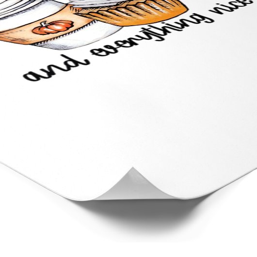 Pompoen specerij en alles mooi Schattige & Funny T Poster (Hoek)