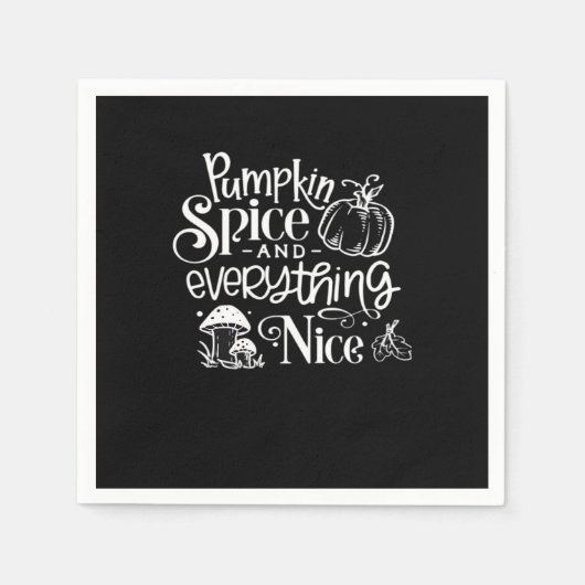 Pompoen specerij en alles mooie herfst Herfst Zeee Servet (Voorkant)