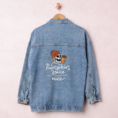 Pompoen specerij en alles specerij skelet denim jacket (Hangar)