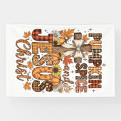 Pompoen Specerij en Jezus Christus Spandoek (Horizontaal)
