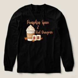 Pompoen Specerij en Rode Draken Mahjong Herfst Tri-Blend Shirt