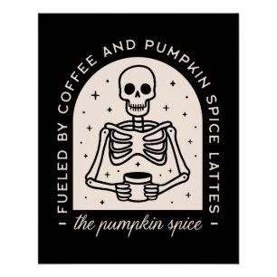 Pompoen specerij latte grappige citaten hekserig e perfect poster