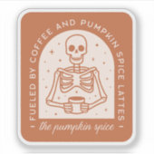 Pompoen specerij latte grappige quotes herfst esth sticker (Voorkant)