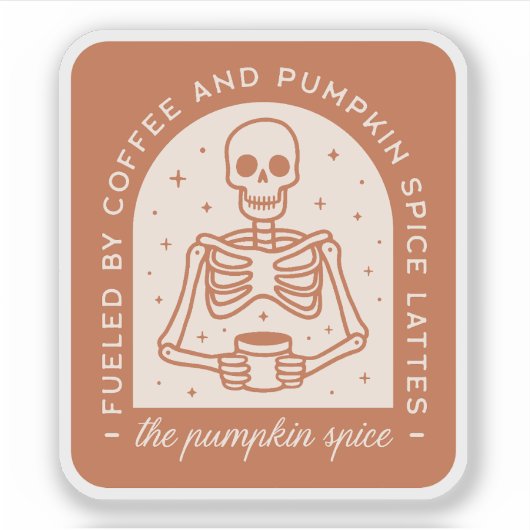 Pompoen specerij latte grappige quotes herfst esth sticker (Voorkant)