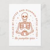 Pompoen specerij latte lover briefkaart (Voorkant)