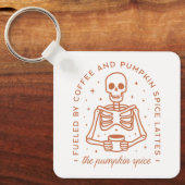 Pompoen specerij latte lover sleutelhanger (Voorkant)