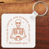 Pompoen specerij latte lover sleutelhanger (Achterkant)