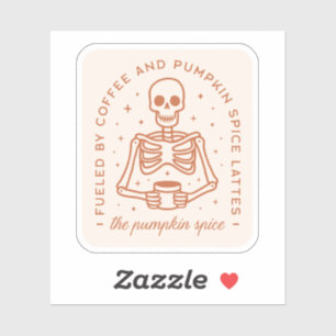 Pompoen specerij latte lover sticker