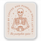 Pompoen specerij latte lover sticker (Voorkant)