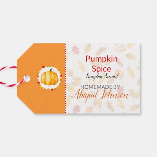 #Pompoen Specerij #Thuisgemaakte Bad & Body Label Cadeaulabel (Achterkant Horizontaal)