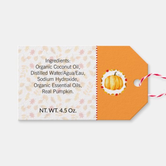 #Pompoen Specerij #Thuisgemaakte Bad & Lichaam Lab Cadeaulabel (Voorkant (Horizontaal))