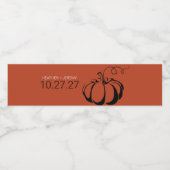 Pompoen Specerij Waterfles Etiket (Enkel label)