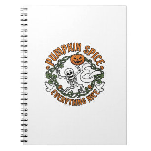 Pompoen Specerijen Alles Leuk Halloween Skelet V Notitieboek