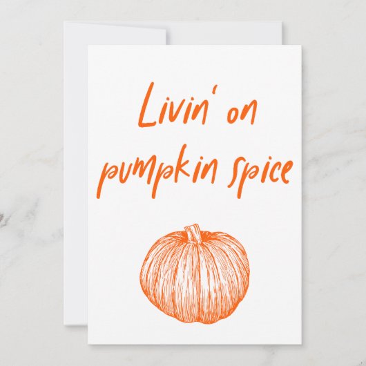 Pompoen Specerijen Heerlijke Herfst Kawaii Woord K Kaart (Voorkant)