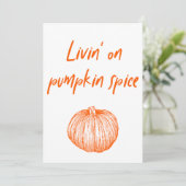 Pompoen Specerijen Heerlijke Herfst Kawaii Woord K Kaart (Staand voorkant)