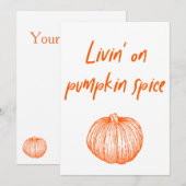 Pompoen Specerijen Heerlijke Herfst Kawaii Woord K Kaart (Voorkant / Achterkant)