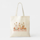 Pompoen specerijen Herfst Herfst Drink Grappig Quo Tote Bag (Achterkant)