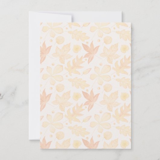 Pompoen Specerijen Herfst Thanksgiving Bruiloftson Kaart (Achterkant)