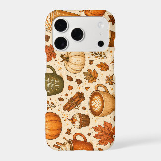 Pompoen Specerijen Koffie Herfst Patroon