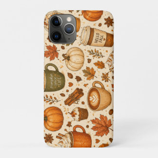 Pompoen Specerijen Koffie Herfst Patroon Case-Mate iPhone Case