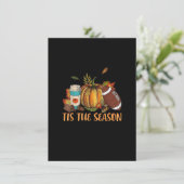 Pompoen Specerijen Voetbal Tis Het Seizoen Herfst  Kaart (Staand voorkant)