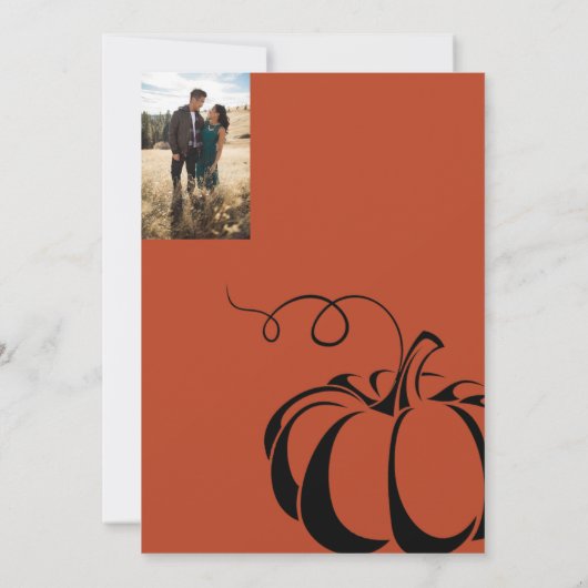 Pompoen Speciaal Huwelijksuitnodiging Kaart (Achterkant)