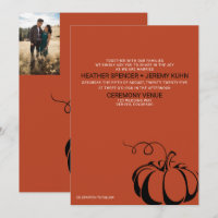 Pompoen Speciaal Huwelijksuitnodiging
