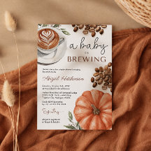 Pompoen Speculaas Koffie Baby Shower een Baby is a