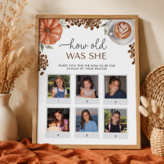 Pompoen Speculaas Koffie Baby Shower Hoe Oud Was Z Poster