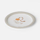 Pompoen Speelgoed Baby shower Custom Papieren Bordje (Gekanteld)