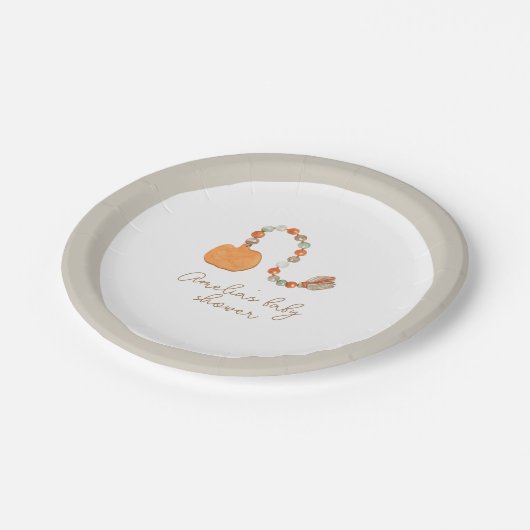 Pompoen Speelgoed Baby shower Custom Papieren Bordje (Gekanteld)