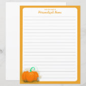 Pompoen speeltuin - gevoerd papier blad (Voorkant / Achterkant)