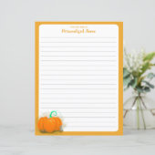 Pompoen speeltuin - gevoerd papier blad (Staand voorkant)