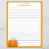 Pompoen speeltuin - gevoerd papier blad (Voorkant)